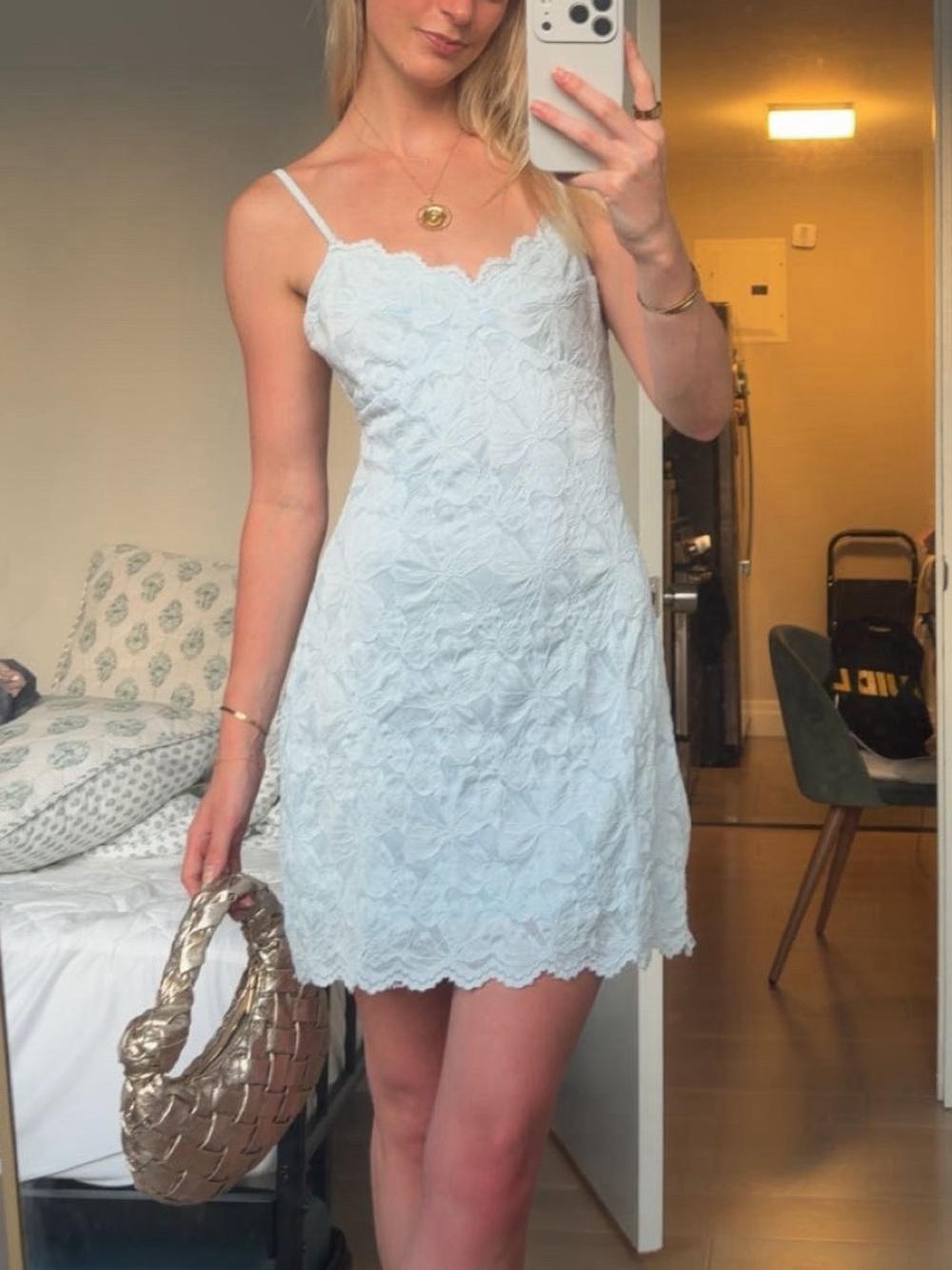 Free people light blue lace dress